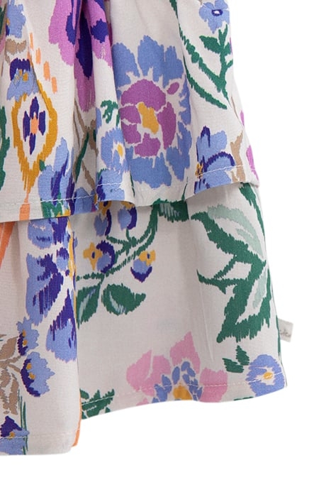 GIRLS’ WHITE LENZING™ ECOVERO™ SKIRT, SUMMER FLOWER PRINT 4