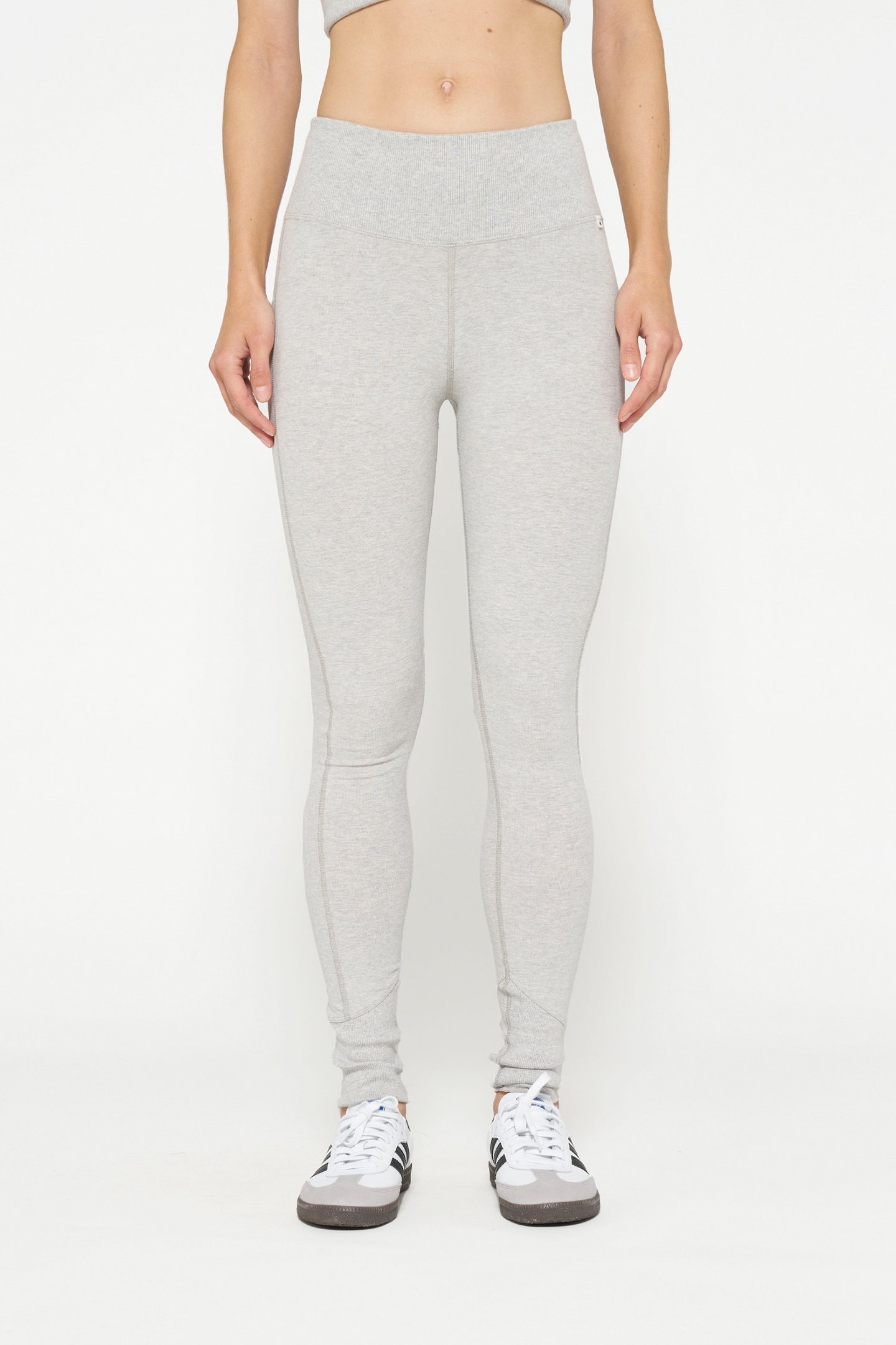 SOFT STRETCH LEGGINGS LIGHT GREY MELEE 1
