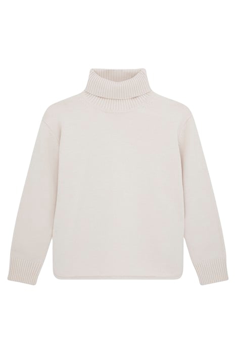 WOMENS KNITTED PULLOVER ROLL NECK OFF WHITE 1
