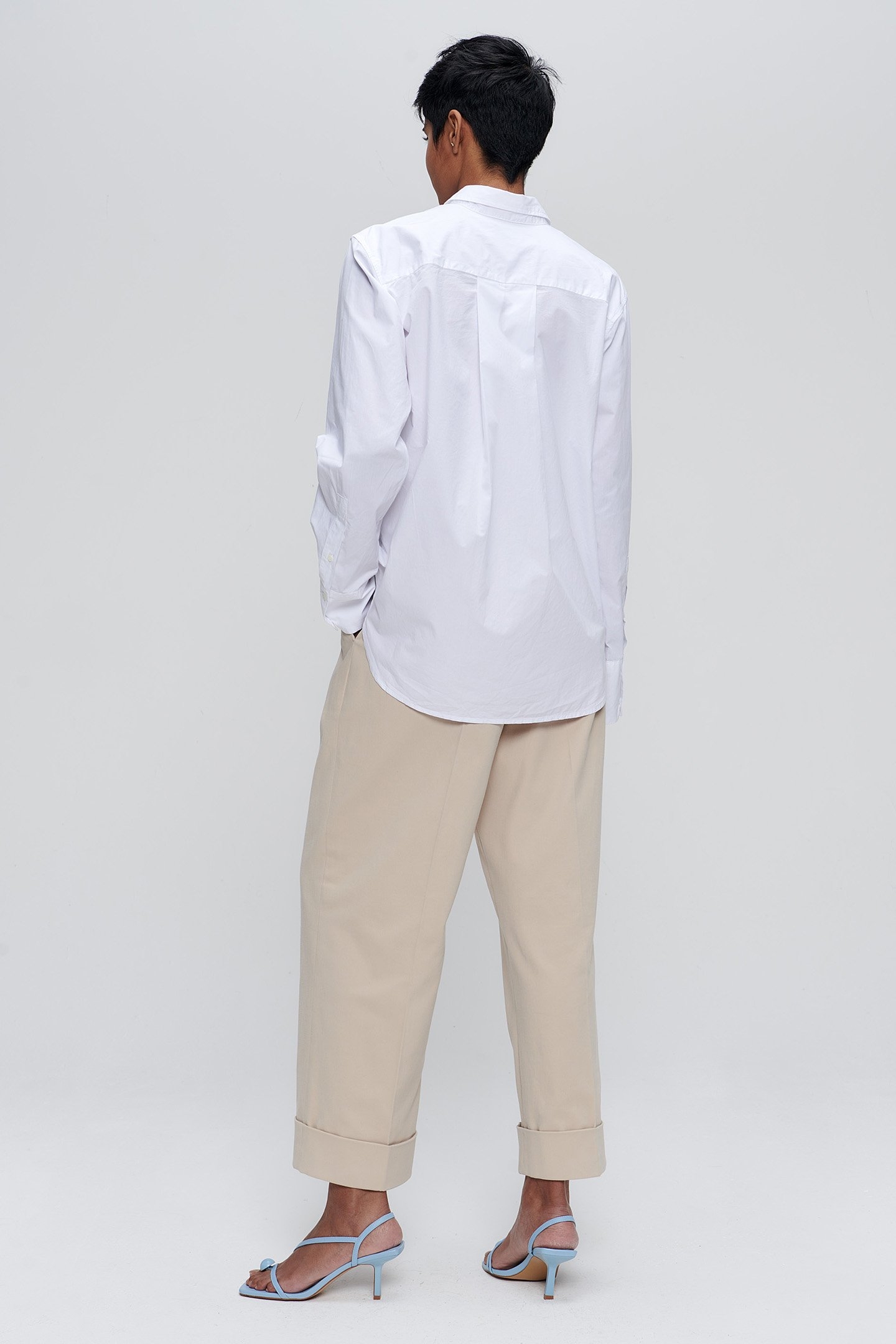 VISCOSE STRETCH WIDE LEG PANTS SIMPLY TAUPE 2