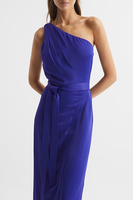 FLORA-SATIN ONE SHOULDER PURPLE 3