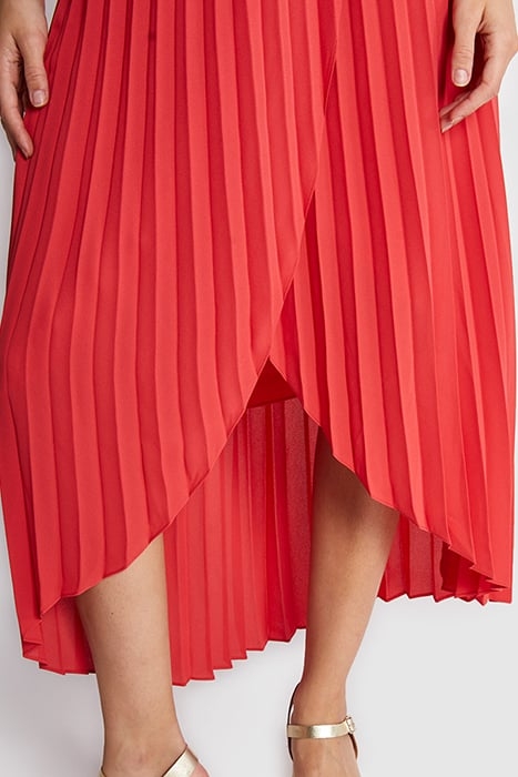 CANDY FLASH PLEATED LONG WRAP DRESS 6
