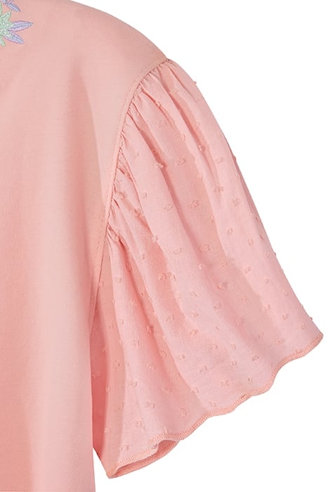 GIRL S&S DENIM GROUP STRETCH JERSEY/ SWISS DOT FASHION TOP L 4