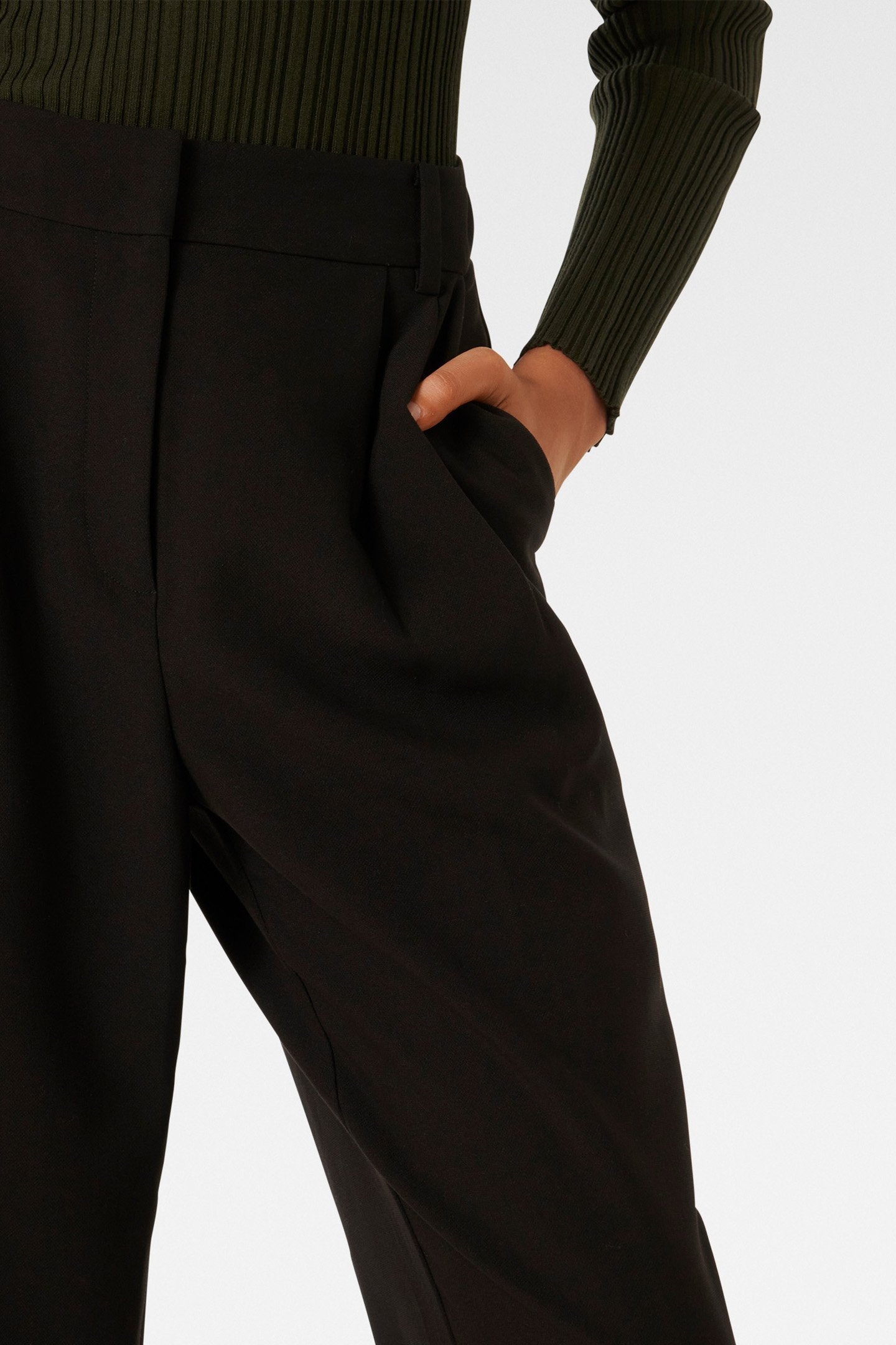 TESSA PETITE STRAIGHT LEG PANTS BLACK 6