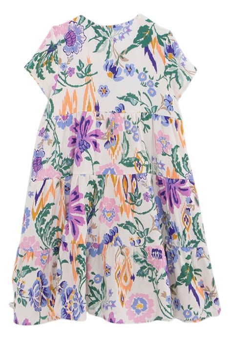 GIRLS’ WHITE LENZING™ ECOVERO™ DRESS, SUMMER FLOWER PRINT 2