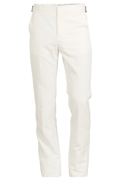 TUXEDO PANTS WITH STRAPS WHITE 3