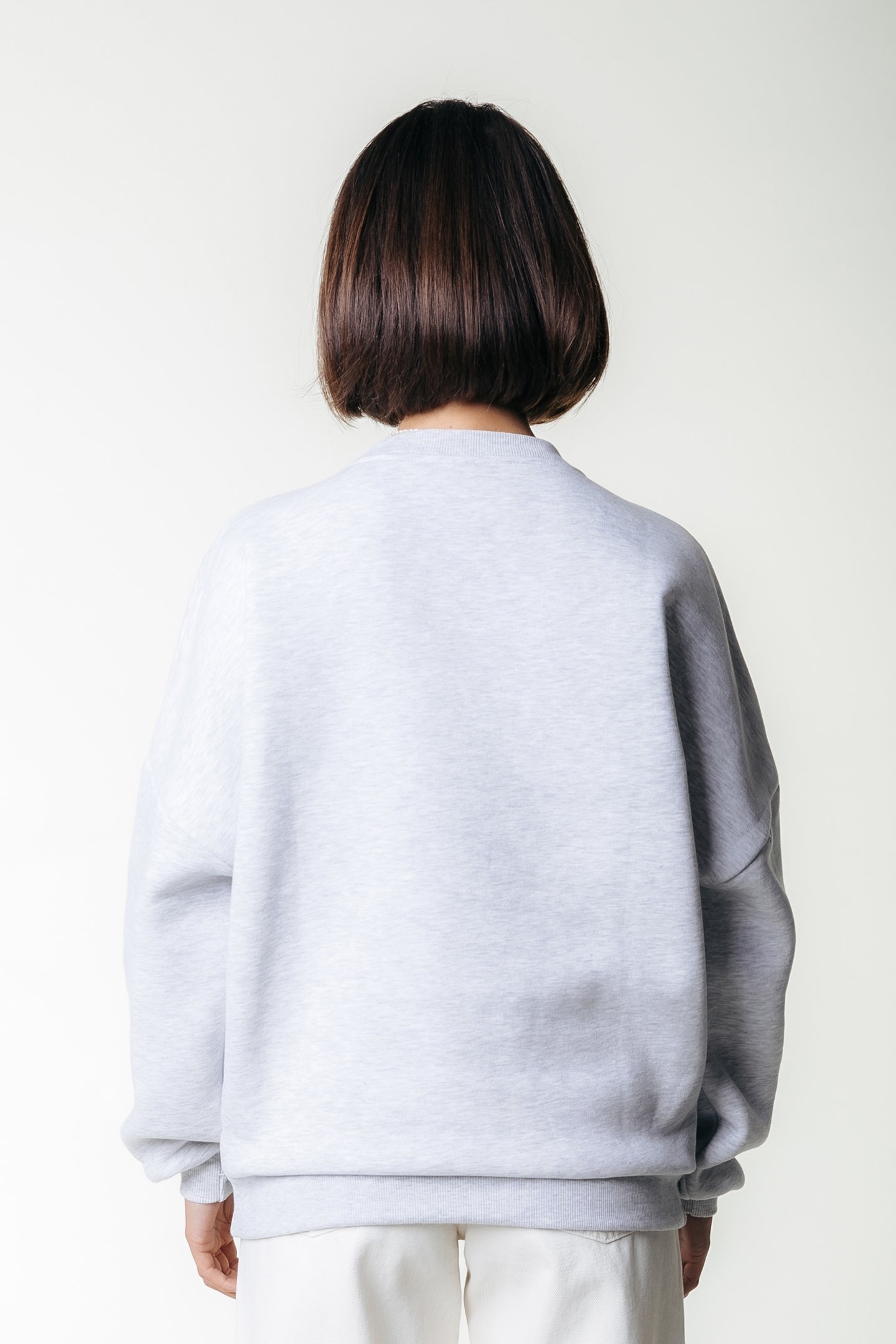 WORLD CHAMPIONS DROPPED SHOULDER SWEAT LIGHT GREY MELANGE 2