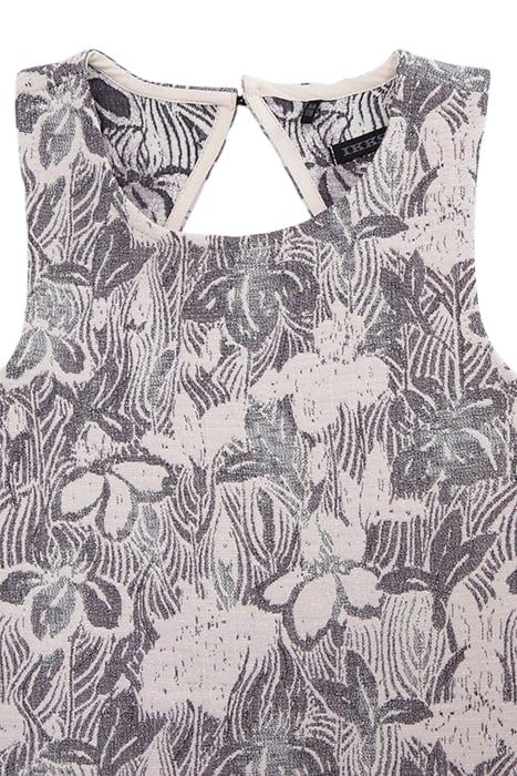 GIRL'S ECRU JACQUARD FLORAL MAXI SKATER DRESS 2