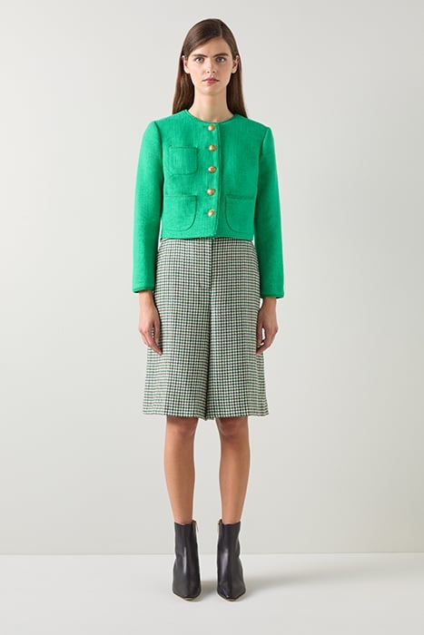 ALEXA TWEED JACKET GREEN 2