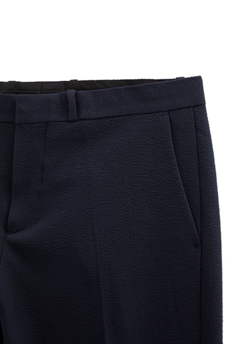 NAVY SEERSUCKER SLIM SUIT TROUSERS 6