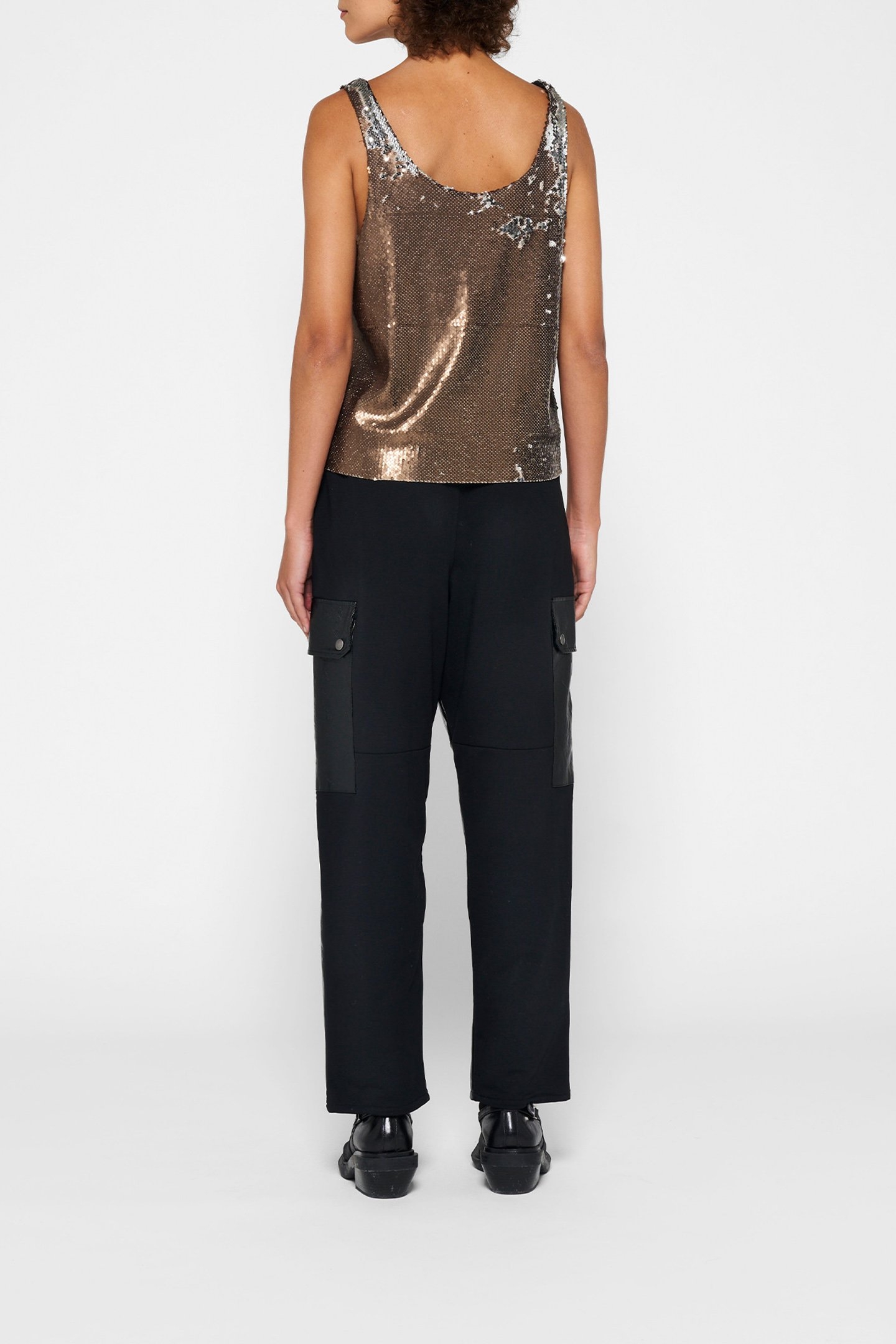 TOP SEQUINS WARM TAUPE 3