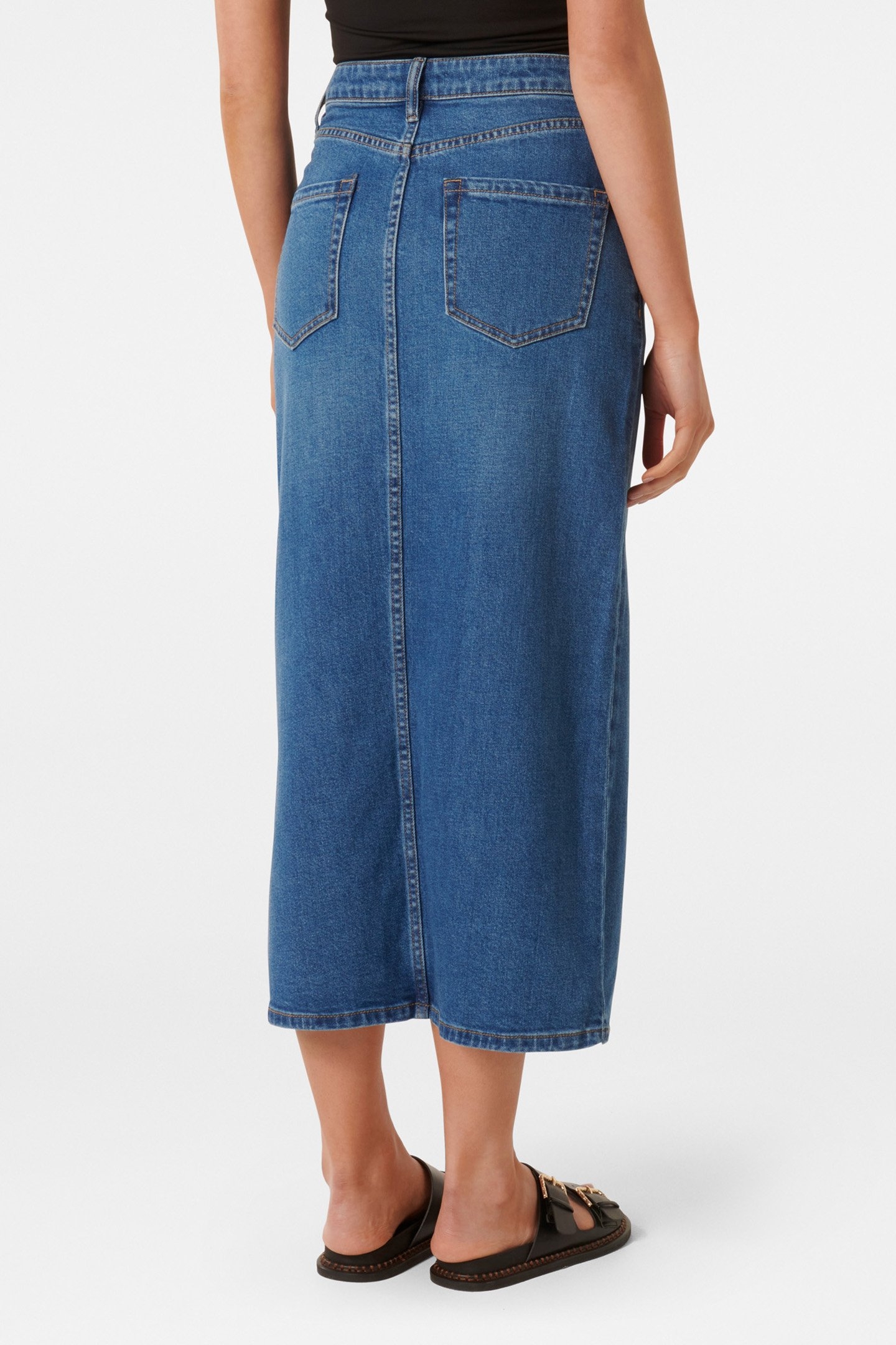 MARION MIDAXI SKIRT DARK WASH 2