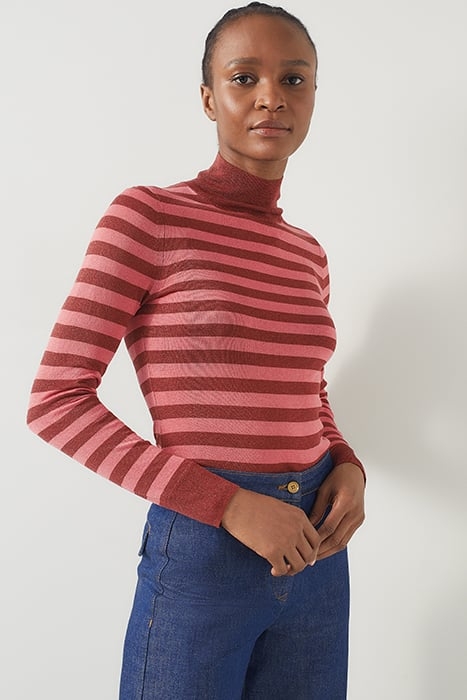 ALLIE METALLIC KNITTED SWEATER PINK 4