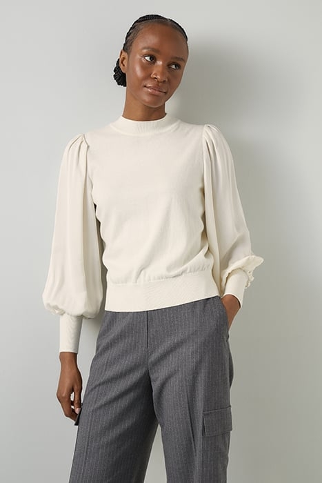 ERICA MIXED SWEATER IVORY 1
