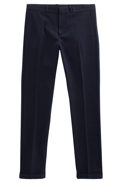 NAVY SEERSUCKER SLIM SUIT TROUSERS 4