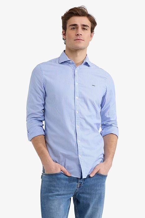 STRIPE SHIRT MEDIUM BLUE 1