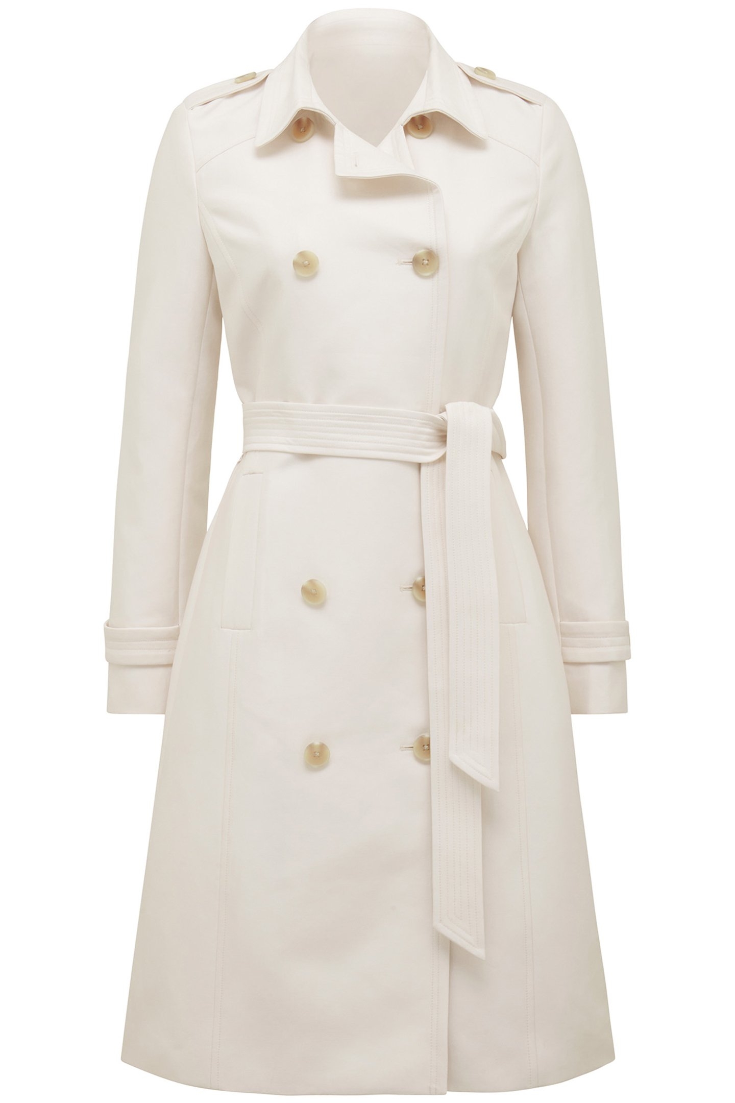 BIANCA LONG MAC TRENCH COAT CREAM 3
