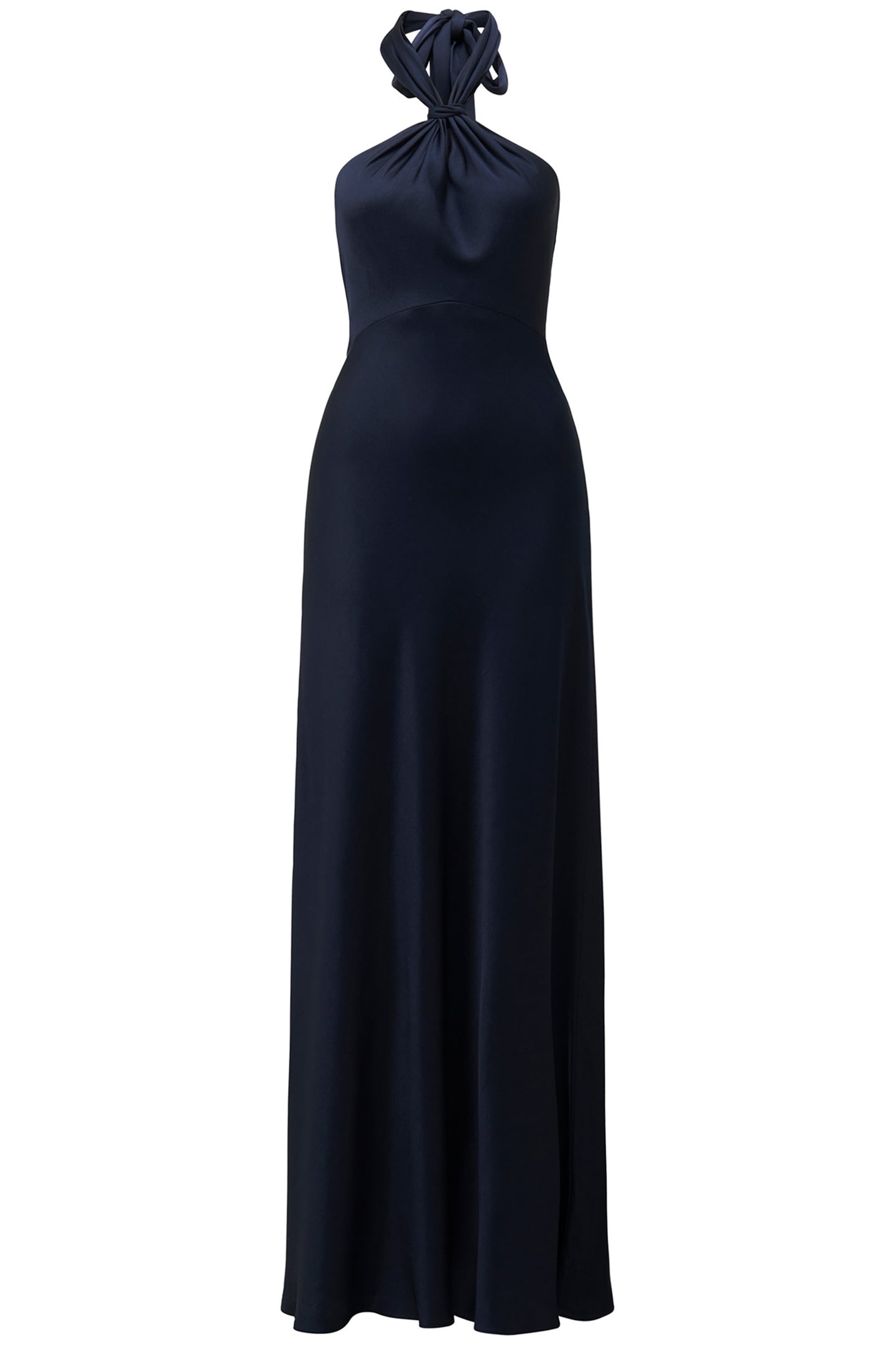 YVETTE KNOT TIE NECK GOWN NAVY 3