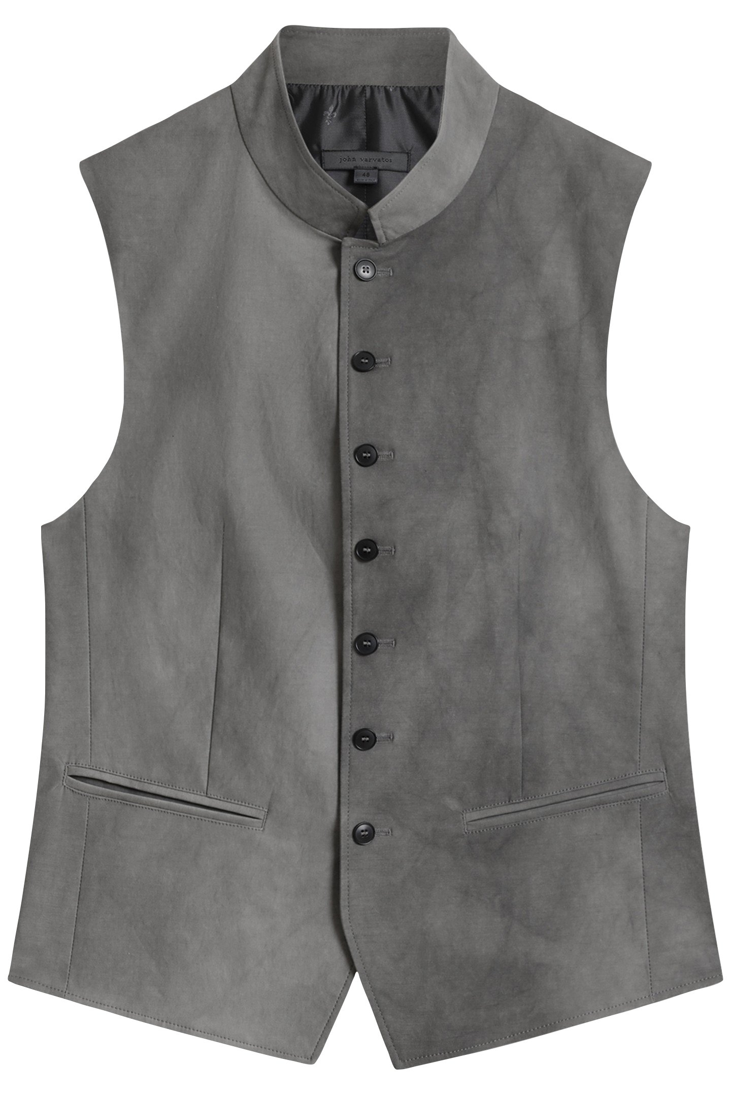 BUTTON FRONT CLOUSRE VEST FLAGSTONE GREY 2
