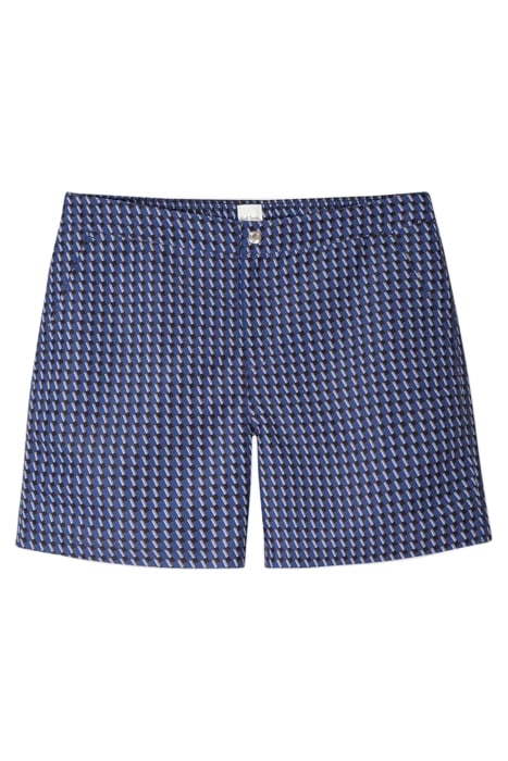MEN SWIM SHORT CUBE GEO NAVY 1