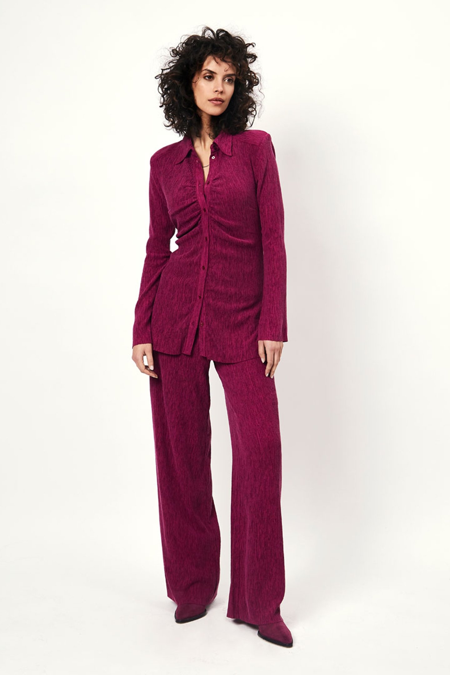 CANDICE PLISSÉ SHIRT MULBERRY 2