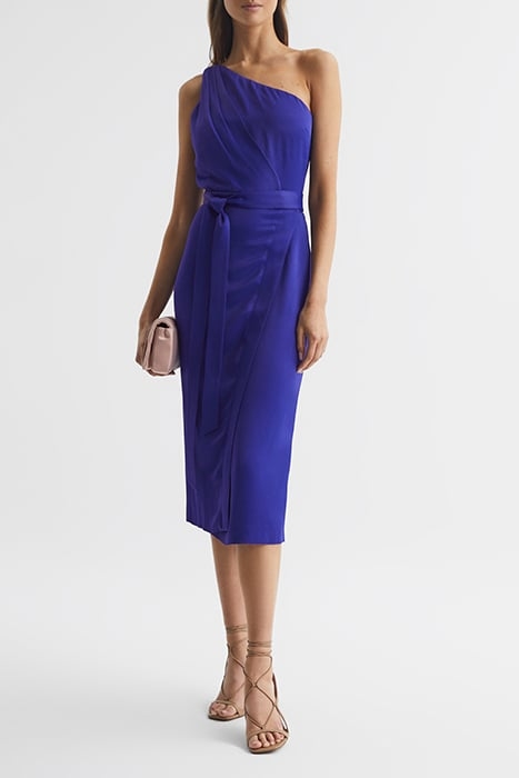 FLORA-SATIN ONE SHOULDER PURPLE 2