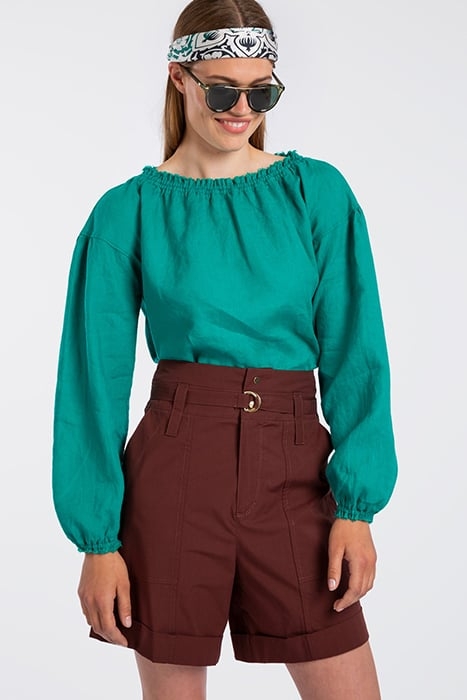 BLOUSE LINEN SOFT GREEN EGÉE 4