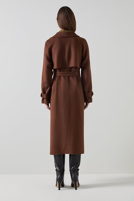 LAWRENCE MIDI TRENCH COAT CHOCOLATE 3