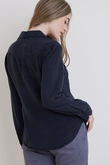 LONG SLEEVE SEAMED SHIRT VINTAGE BLACK 2