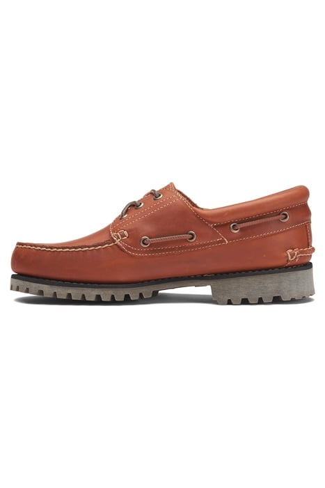TIMBERLAND AUTHENTIC BOAT SHOE MEDIUM ORANGE FULL GRAIN 6