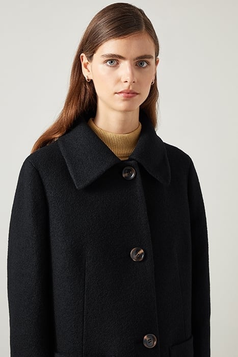 ASTER BOUCLE SINGLE BREASTED COAT BLACK 6