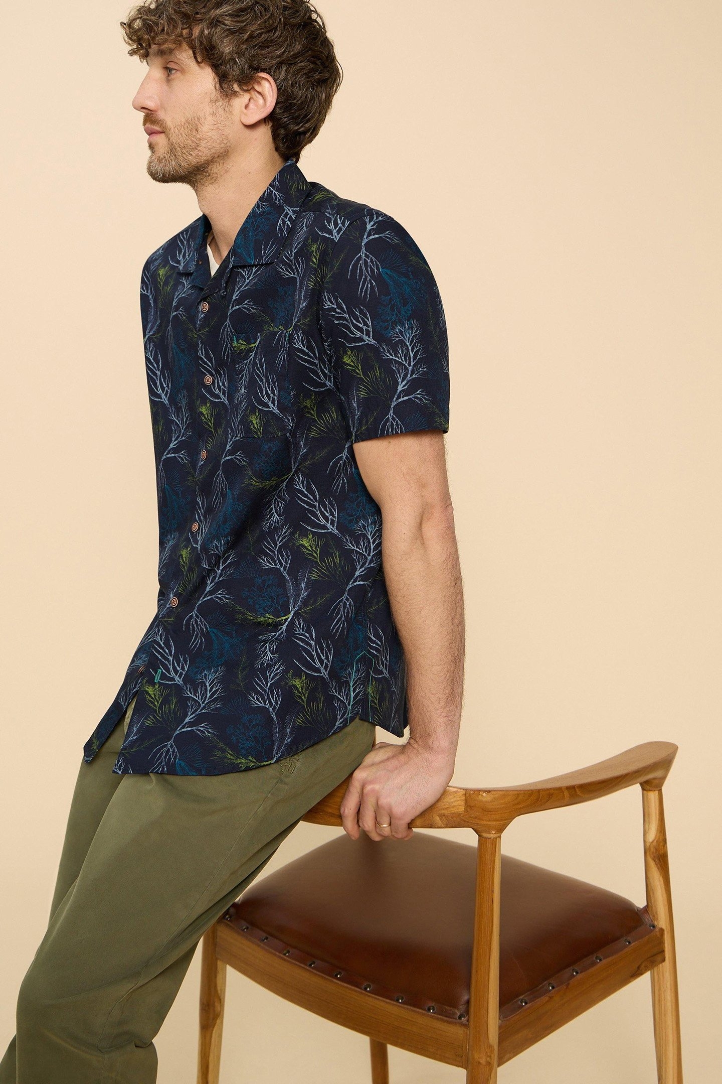 CRAB PRINTED SS SHIRT NAVY PRINT 5