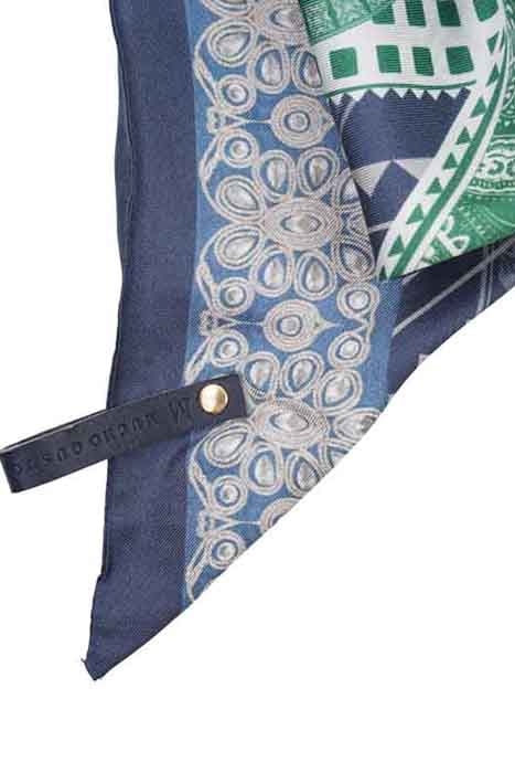SILK SCARF ST. TROPEZ BANDANA GEEN, BLUE 2