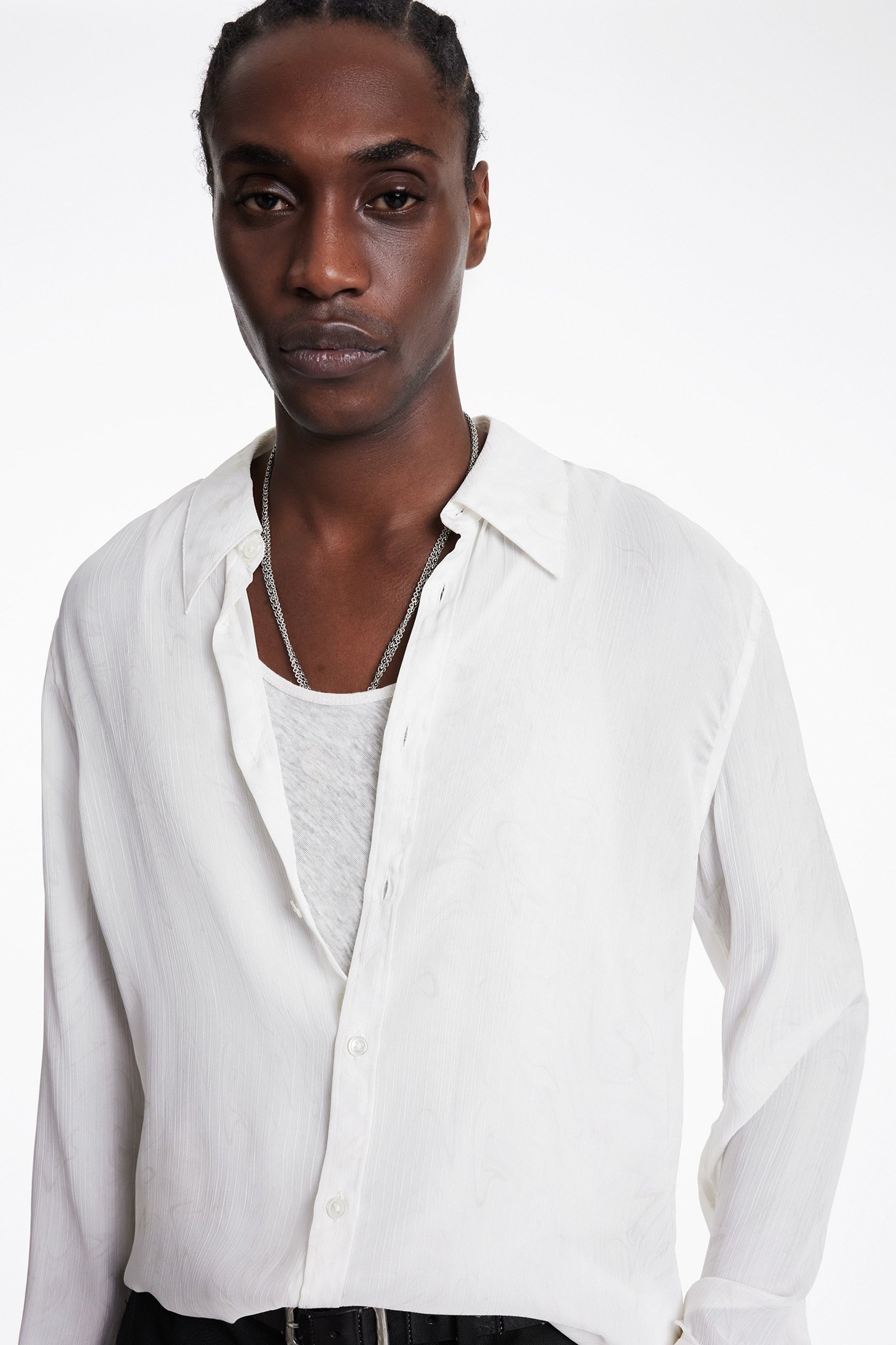 POINTED COLLAR SHIRTS MACADAMIA 3