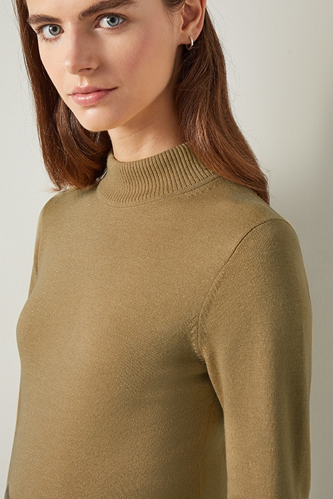 SADIE METALLIC KNITTED SWEATER GOLD 6