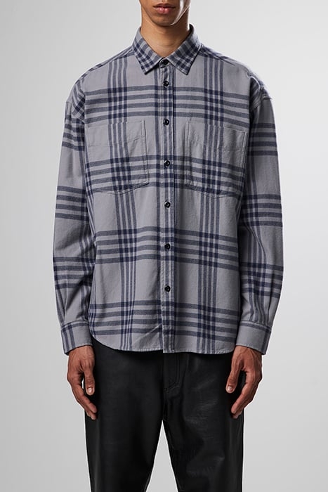 DEON WESTERN 5219 - LONG FIT SHIRT - GREY CHECK 1