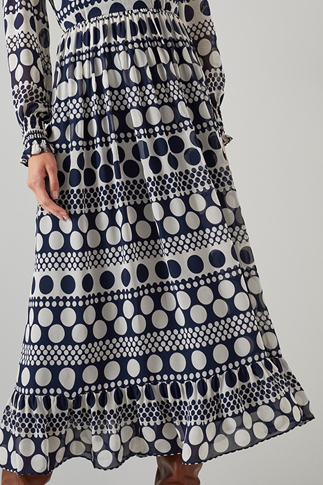 SUSIE - MIDI DRESS NAVY/CREAM 4