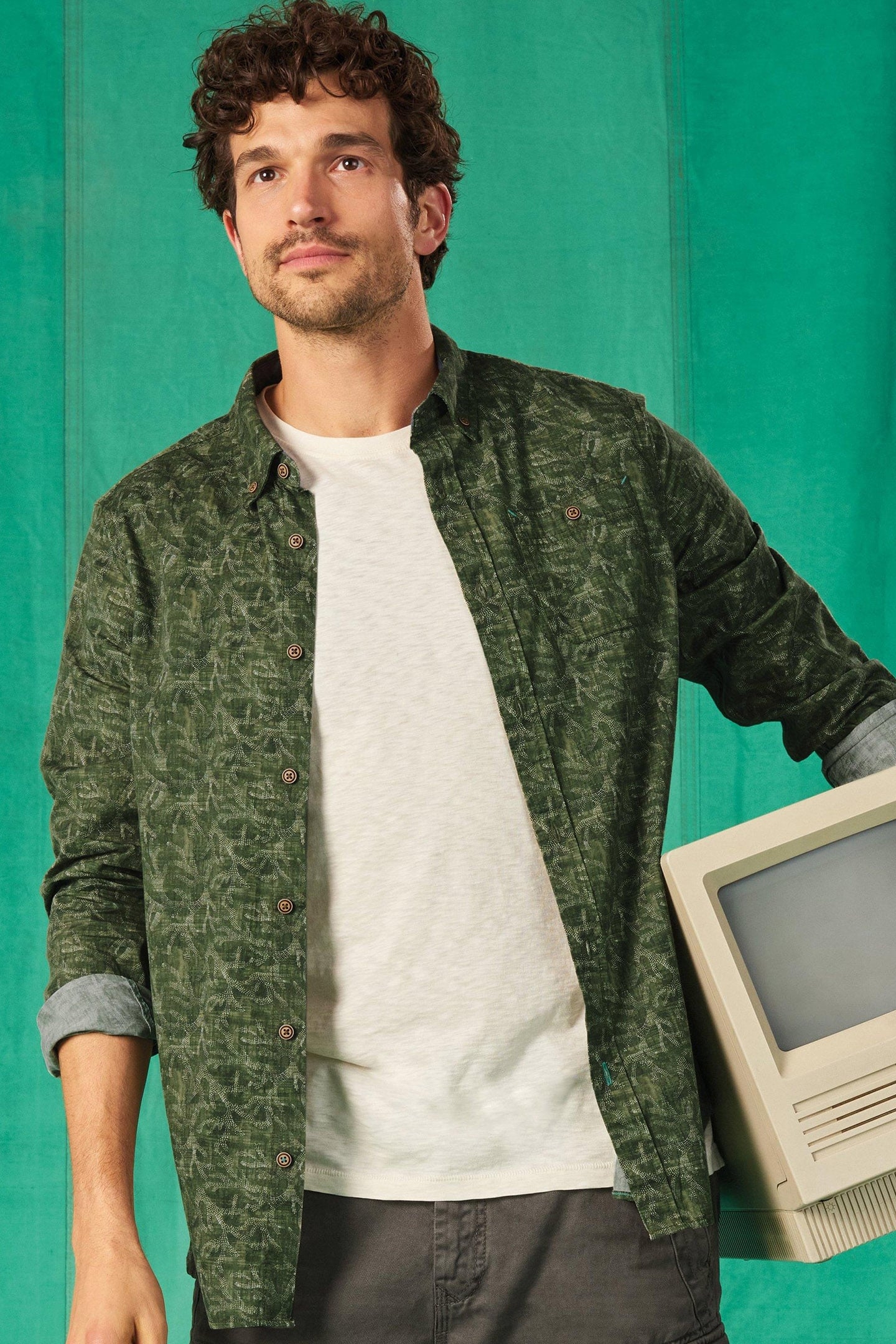 SEAWEED PRINTED SHIRT GREEN PRINT 6