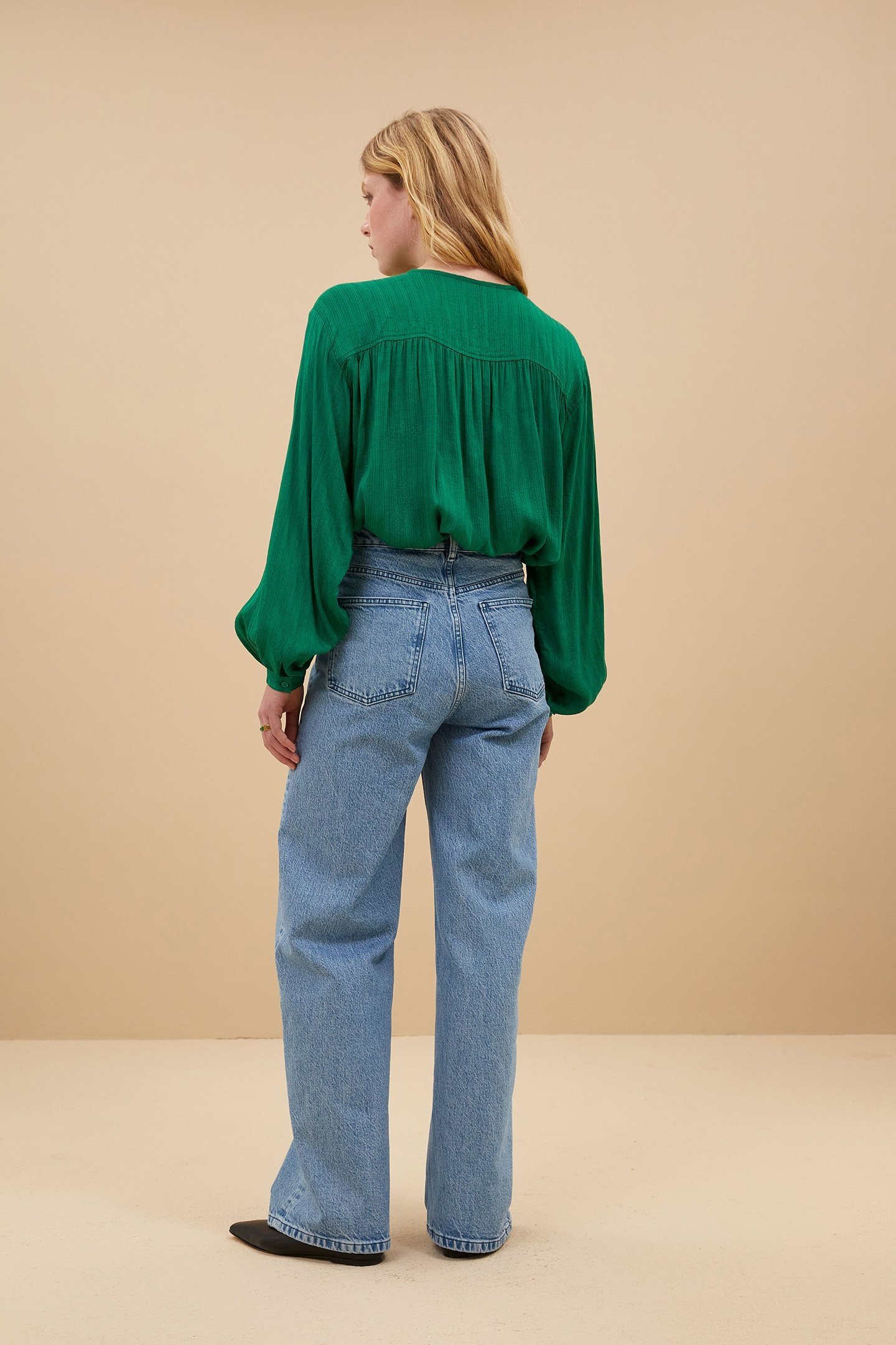 SAAR BLOUSE BRIGHT GREEN 2