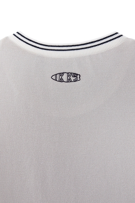 BOYS’ GREY PIQUE KNIT T-SHIRT WITH EMBROIDERED POCKET 4