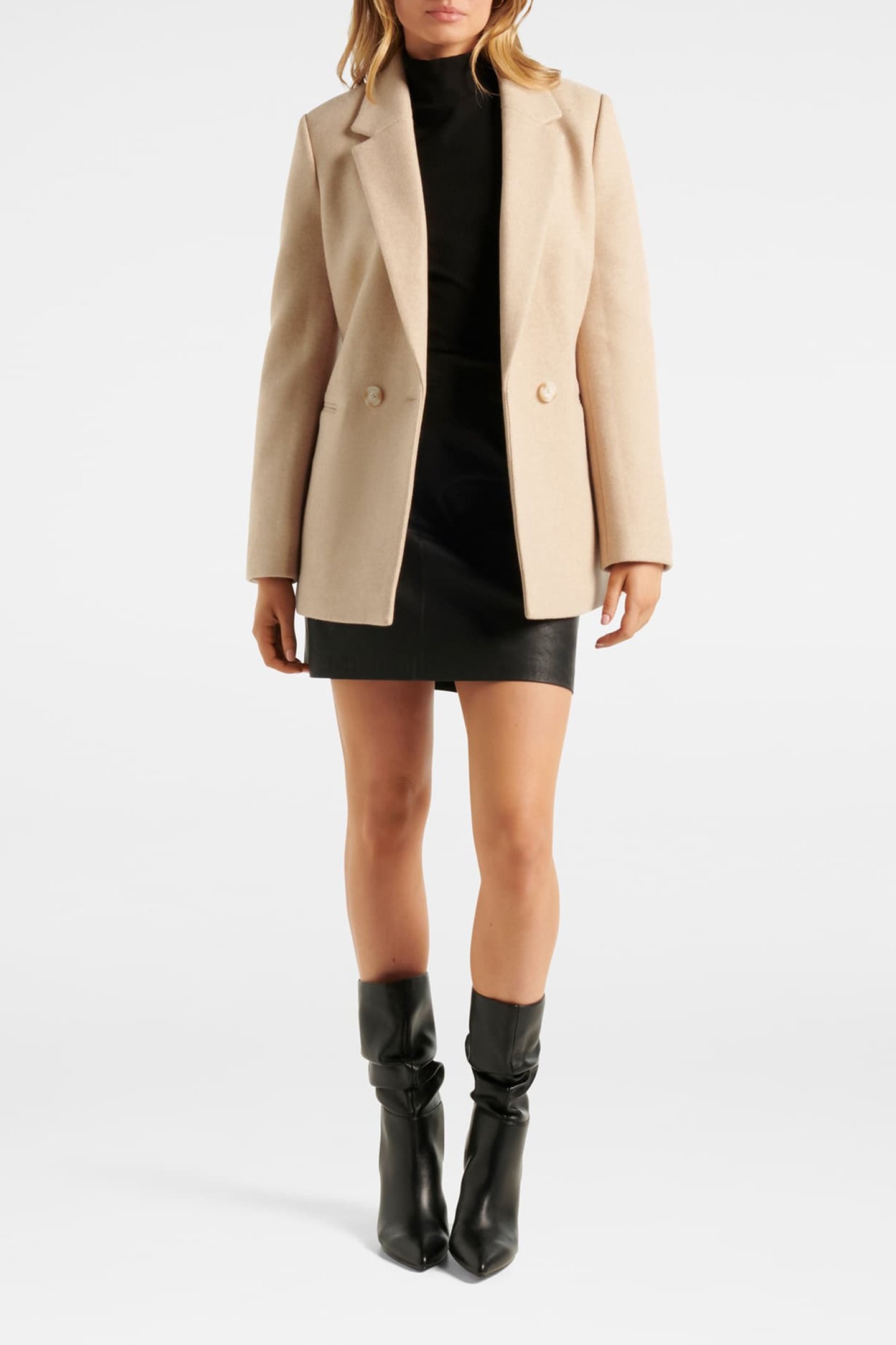 CONNIE DOUBLE BREASTED BLAZER CAMEL MARLE 3