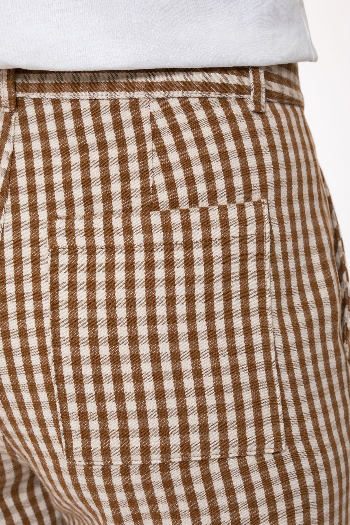 WILLA PANTS GINGHAM BROWN 6