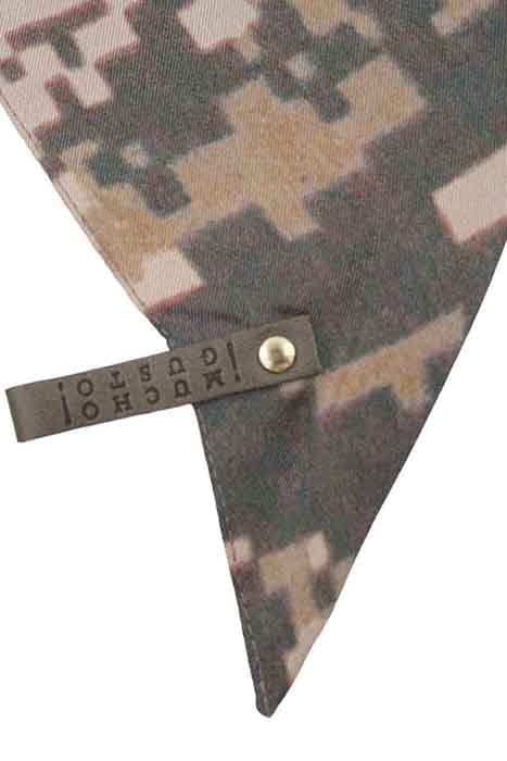 SILK SCARF ST. TROPEZ PIXEL CAMOUFLAGE GREEN 2