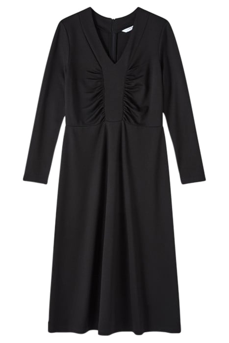 LACEY V-NECK MIDI DRESS BLACK 4