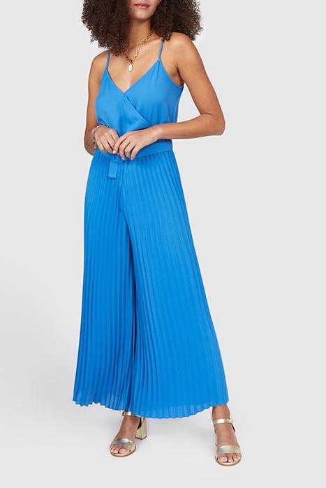 AZURE BLUE PLEATED JUMPSUIT 1