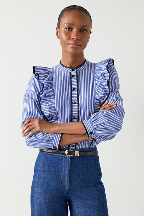 LUCAN SATIN BLOUS NAVY ULTRABLUE 1