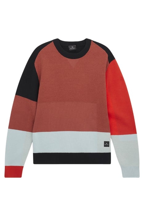 MENS SWEATER CREW NECK BRICK RED 4