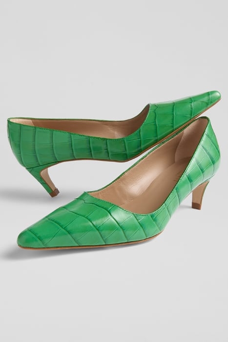 AVA POINTED PUMP GREEN 3