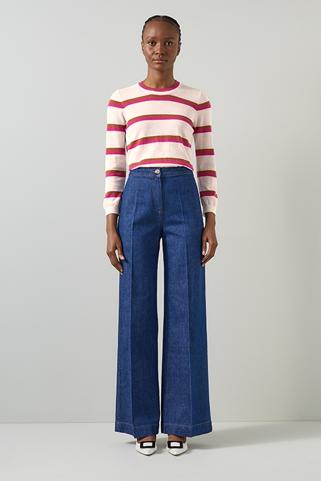 ASHLEY CASHMERE KNITTED SWEATER PINK 1