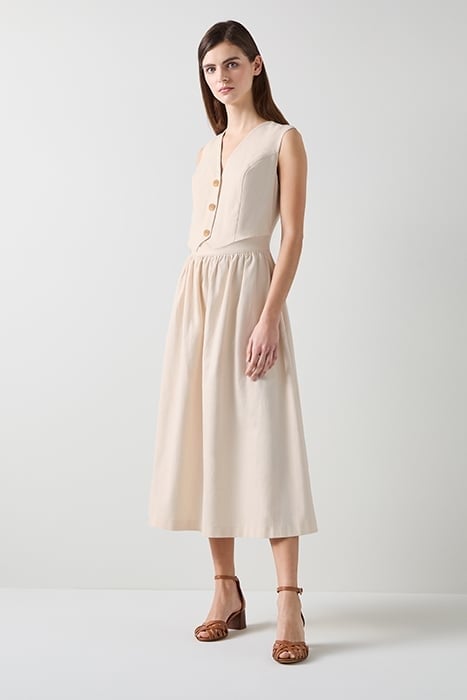 PERNILLE MIDI MIDI DRESS ECRU 4